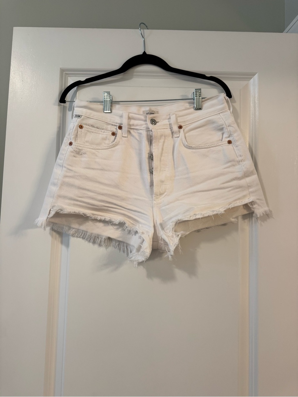Citizens of Humanity White Denim Shorts